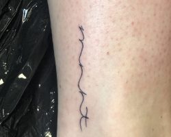 Fine Line Tattoos Fine line script tattoo done by Phetrus at Tiger and Rose Tattoo, London