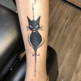 cat silhouette tattoo
