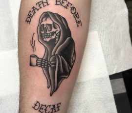 Death before decaf tattoo