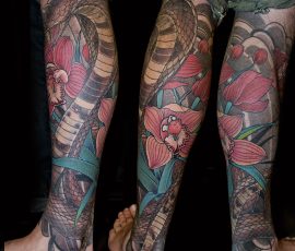Japanese style cobra tattoo