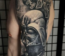 Realism Realistic Star Wars tattoo done by Phetrus at Tiger & Rose Tattoo, London