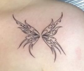 Screenshot Lined butterfly tattoo
