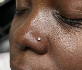 Nose piercing done at Tiger & Rose Tattoo, London