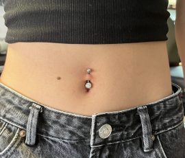 Belly button piercing