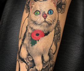 Cat memorial tattoo