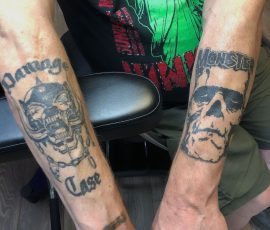 Motorhead and Monster tattoos