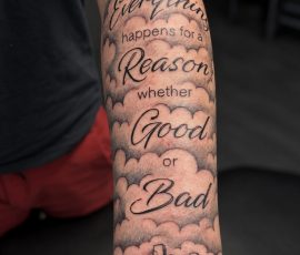 Religious tattoo in black and grey done by Phetrus at Tiger and Rose Tattoo, London