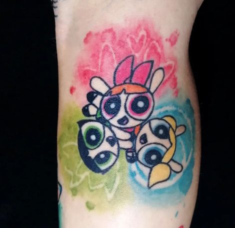 Powder puff girls tattoo