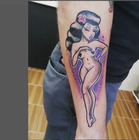 Pin up girl tattoo