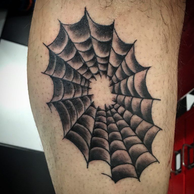 traditional spider web tattoo