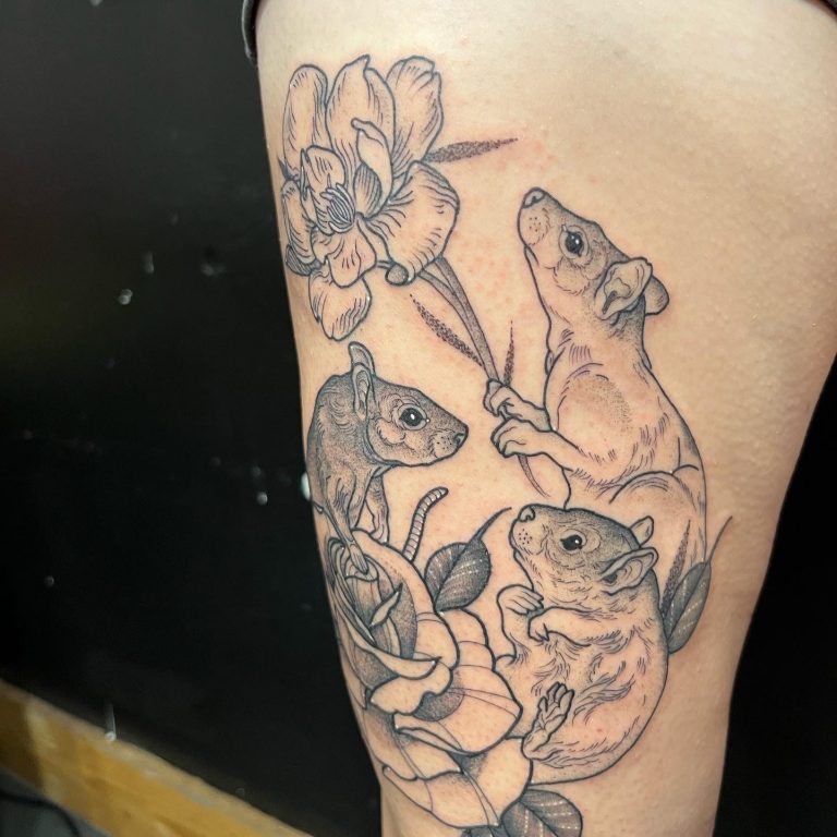 Illustrative tattoo done at Tiger and Rose Tattoo, London